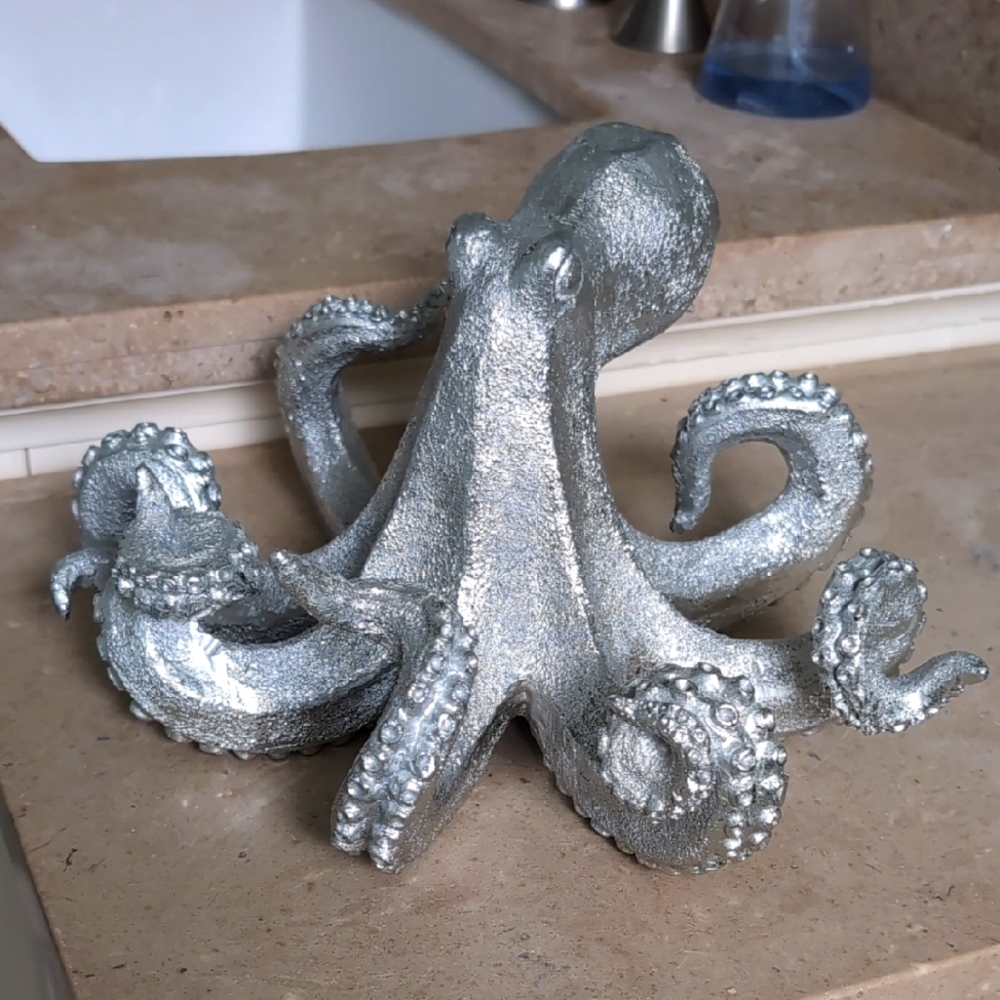 Silver Octopus Decor
